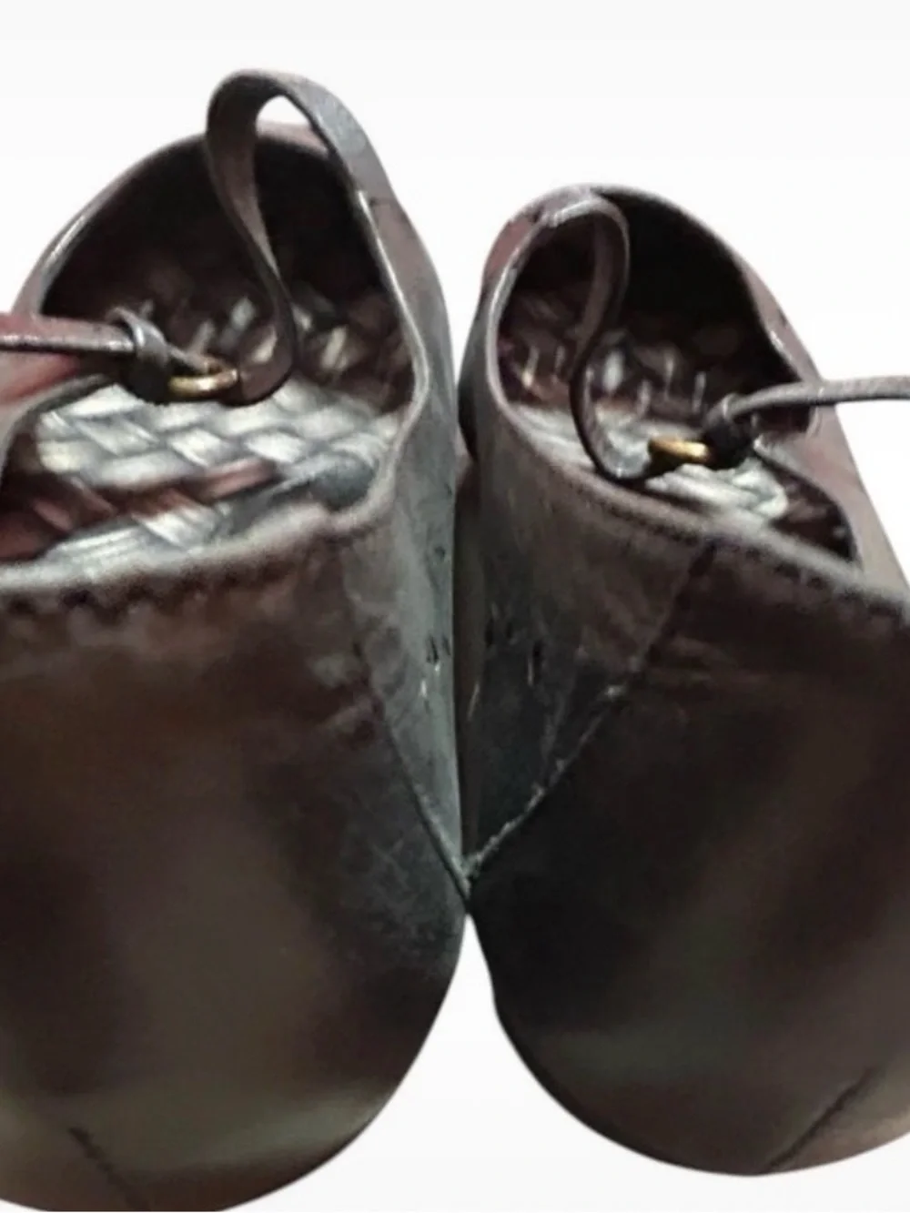 Børn Black Leather Laser-Cut Mary Jane Flats - Size 9 / 10
